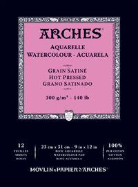 ARCHES Aquarelle 100% BA 29,7x42cm 300g 12listů - hot pressed
