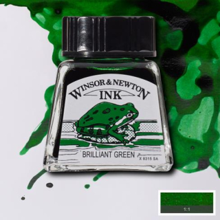 046 Brilliant green 14ml Drawing ink Winsor and Newton