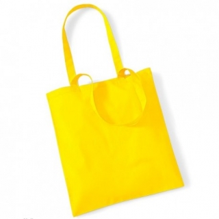 Plátěná taška žlutá 38x42cm s dlouhým uchem