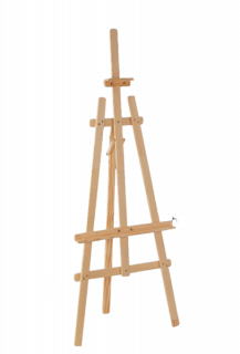 Jednoduchý lehký ateliérový malířský stojan 150cm přírodní
