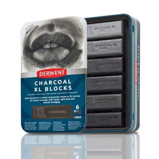 XL Charcoal Blocks 6ks šedé a černé Derwent