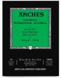 ARCHES Aquarelle 100% bavlna A4 lepený 300g 12listů - cold pressed