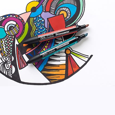 Promarker fixy 6ks vibrant Winsor and Newton