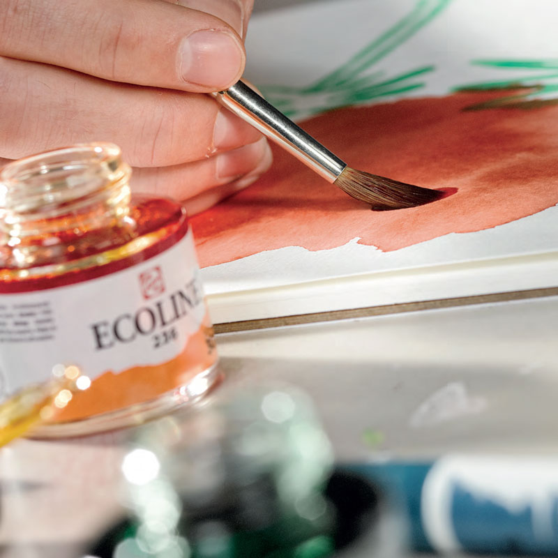 Akvarelový inkoust 30ml bronze green č.657 Ecoline Royal Talens