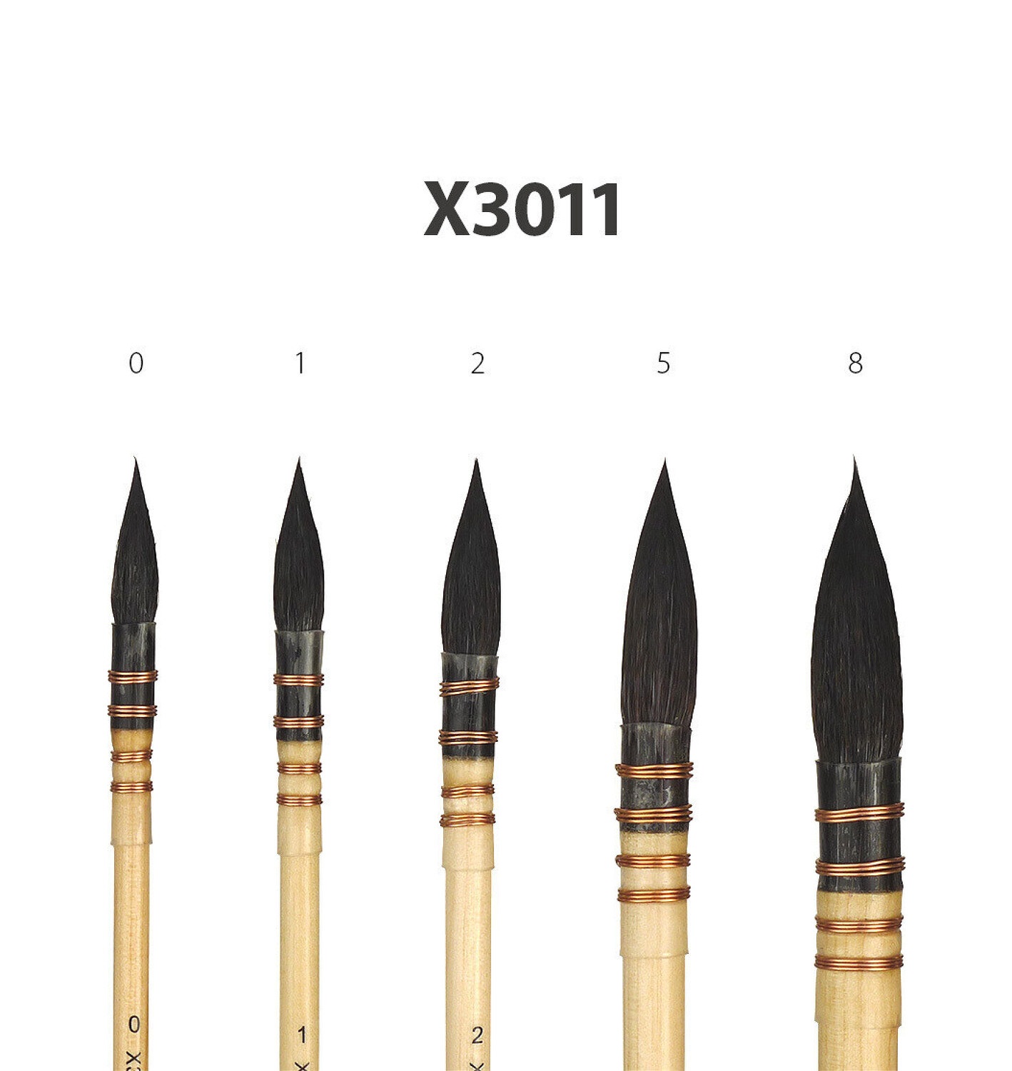 Přírodní veverčí štětec X3011 kulatý č.0