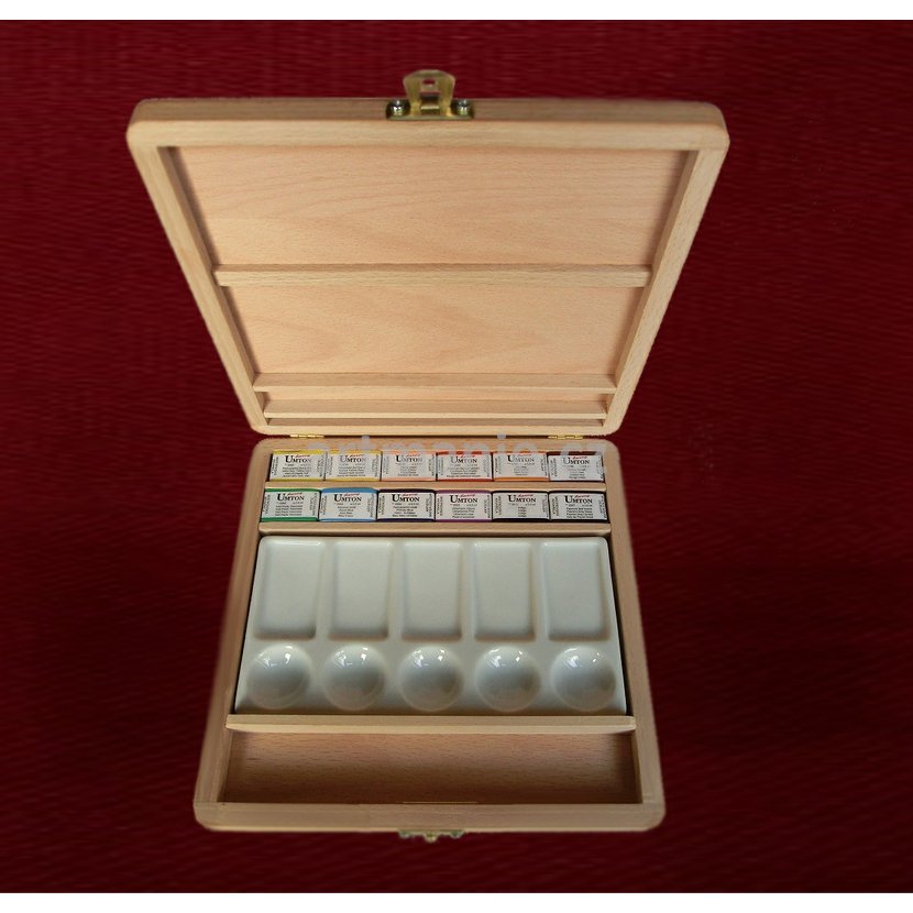 Akvarely v dřev.penálu UMTON 12x3,5ml Q-13