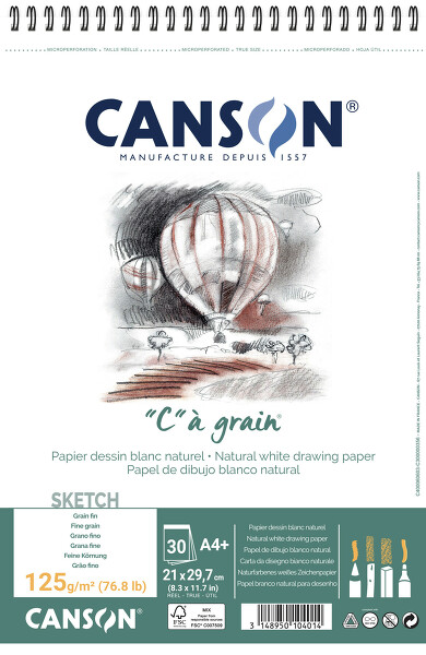 "C"a grain Dessin A4 125g 30 archů kroužková vazba Canson