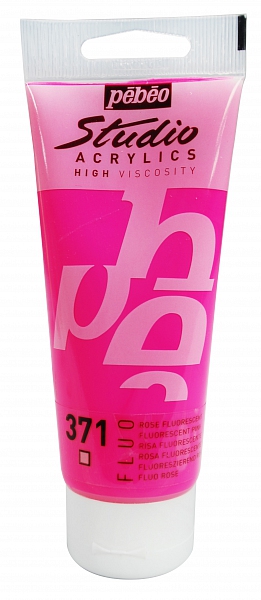 č. 371 FLUO růžová Studio Acrylic 100ml Pebeo
