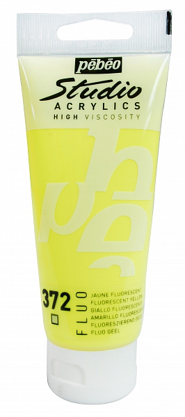 č. 372 FLUO žlutá Studio Acrylic 100ml Pebeo
