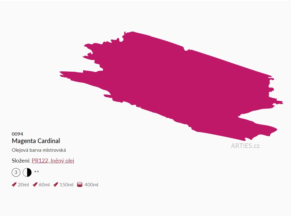 0094 Magenta Cardinal 20ml UMTON olejová barva