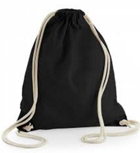Bavlněný batoh černý 37x45cm