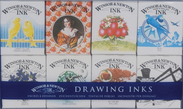Henry collection 8x14ml sada barevných tuší Winsor and Newton
