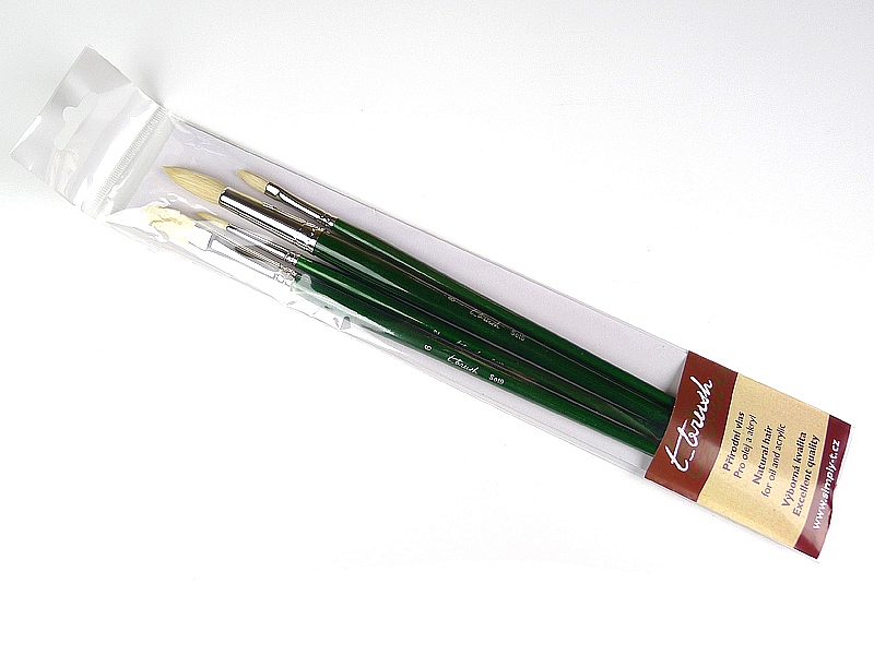 BS9 Sada 4ks vepřových štětců T-Brush