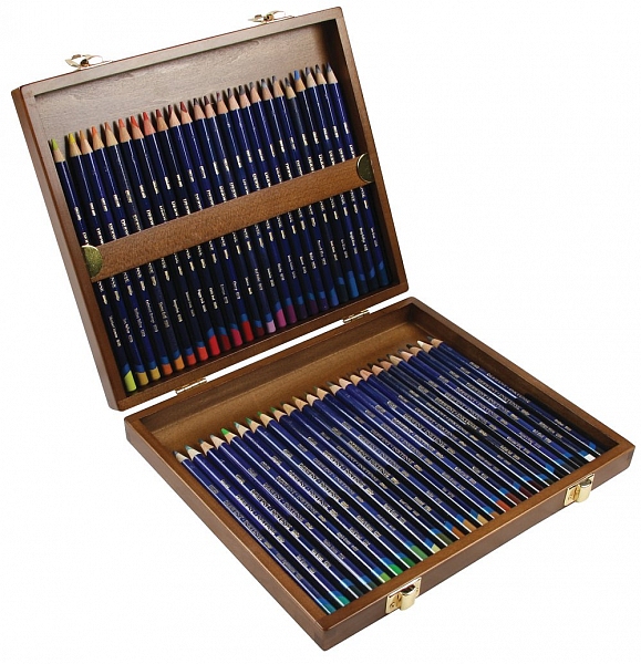 Sada pastelek Inktense 48ks ve dřevěném kufříku DERWENT