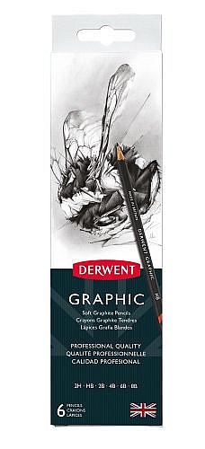 GRAPHIC sada 6ks grafitových tužek Derwent