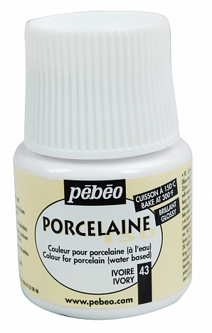 Vypalovací barvy na porcelán slonovinová 43 PORCELAINE150 45ml Pebeo