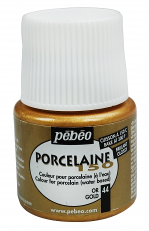Vypalovací barvy na porcelán zlatá 44 PORCELAINE150 45ml Pebeo