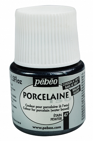 Vypalovací barvy na porcelán šedá 47 PORCELAINE150 45ml Pebeo