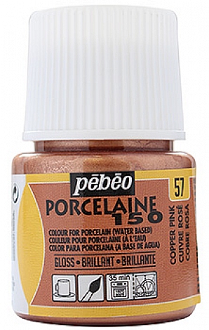 Vypalovací barvy na porcelán měděná růžová 57 PORCELAINE150 45ml Pebeo