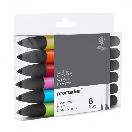 Promarker fixy 6ks vibrant Winsor and Newton