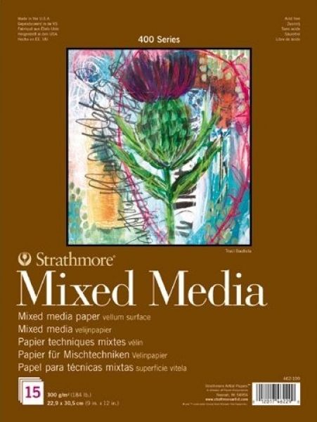 Mix Media skicák lepený 22,9x30,5cm 300g 15 listů Strathmore
