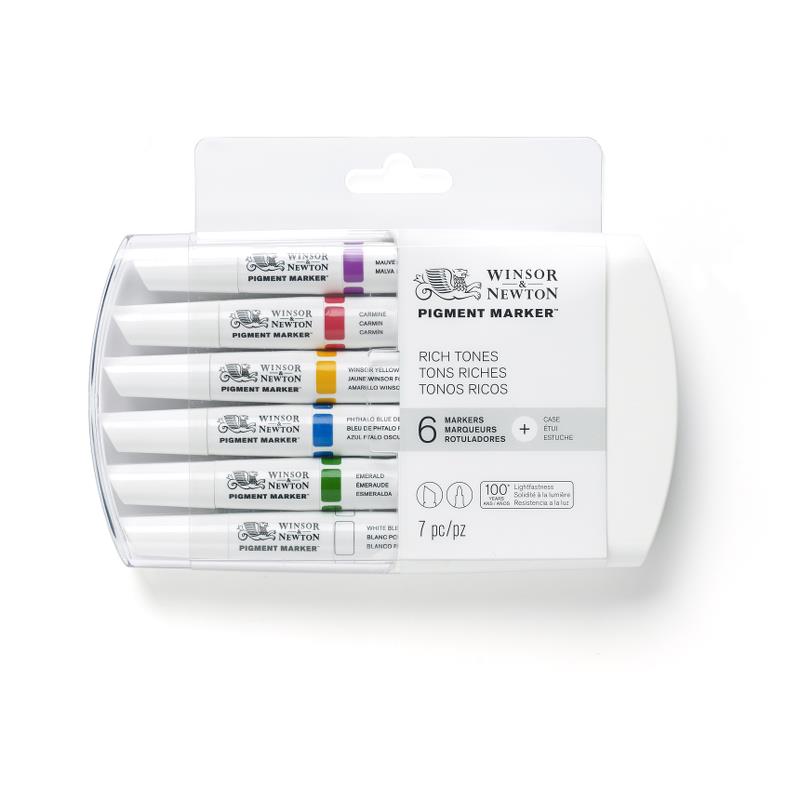 Pigment Marker sada 6ks fixů rich tones  W&N