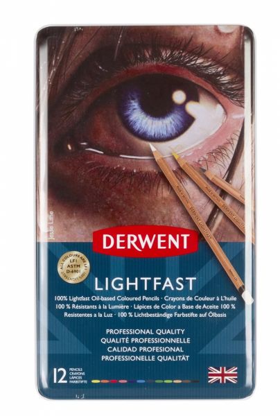 Lightfast 12ks syté pastelky na bázi oleje Derwent