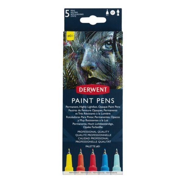 Paint pens sada fixů č.1 Derwent 5ks 