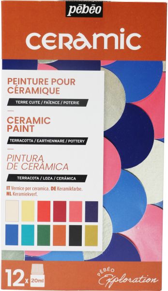 Sada barev na keramiku Ceramic 12x20ml Pebeo