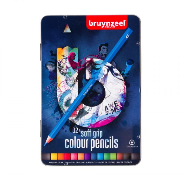 Pastelky Bruynzeel měkké 12 modré balení