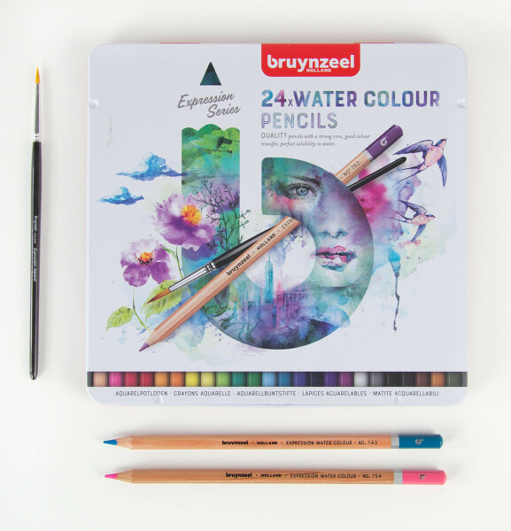 Pastelky Bruynzeel Expression Watercolor 24ks Royal Talens