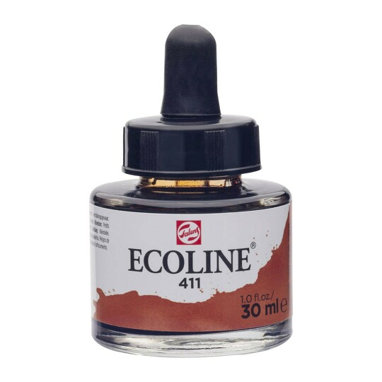 Akvarelový inkoust 30ml burnt sienna č.411 Ecoline Royal Talens