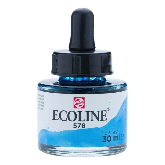 Akvarelový inkoust 30ml sky blue cyan č.578 Ecoline Royal Talens