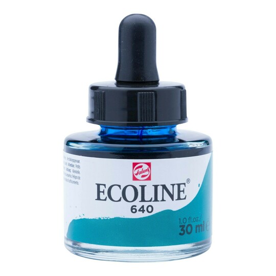 Akvarelový inkoust 30ml bluish green č.640 Ecoline Royal Talens