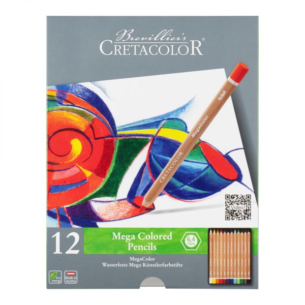 Sada 12ks širokých pastelek Megacolor Derwent