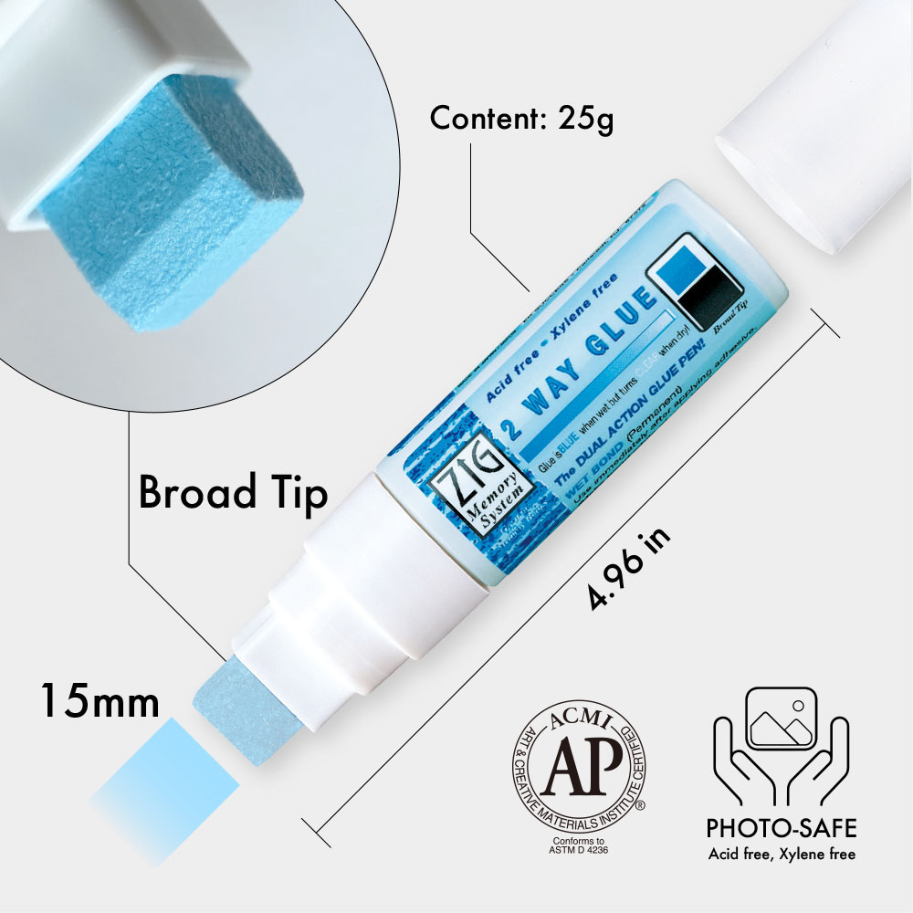 Lepidlo 2 Way Glue broad 15mm Zig Kuretake