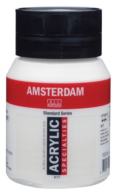 Royal Talens Amsterdam Standard akrylová barva 817 Perleťová běloba (Pearl White) 500 ml