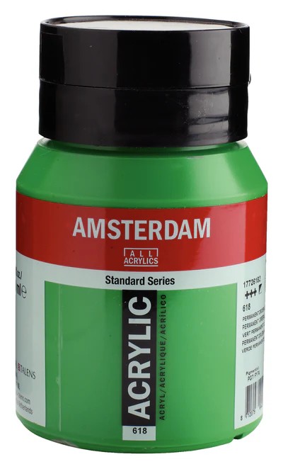 Royal Talens Amsterdam Standard akrylová barva 618 Zelená světlá stálá (Permanent Green Light) 500 ml