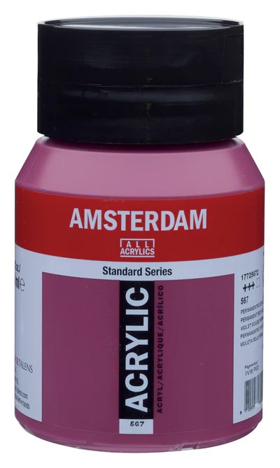 Royal Talens Amsterdam Standard akrylová barva 567 Červenofialová stálá (Permanent Red Violet) 500 ml
