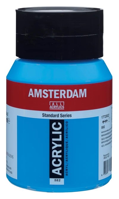 Royal Talens Amsterdam Standard akrylová barva 582 Manganová modř (Manganese Blue) 500 ml