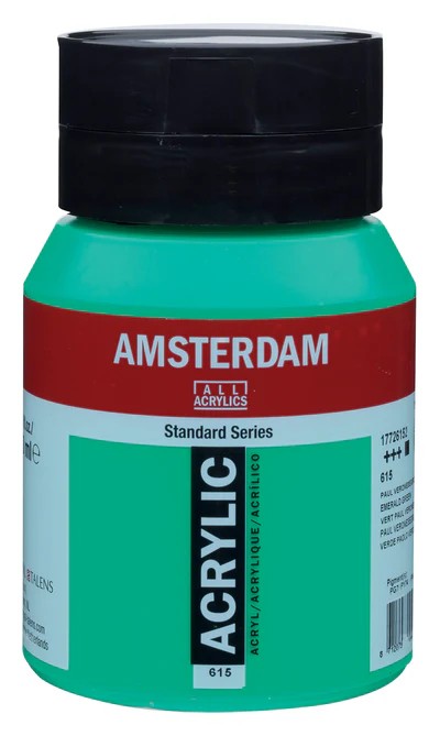 Royal Talens Amsterdam Standard akrylová barva 615 Smaragdově zelená (Emerald Green) 500 ml