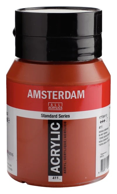 Royal Talens Amsterdam Standard akrylová barva 411 Sienna pálená  (Burnt sienna) 500 ml