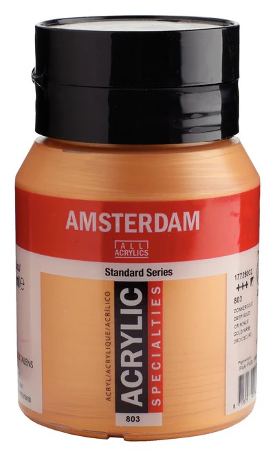 Royal Talens Amsterdam Standard akrylová barva 803 Zlatá tmavá (Deep Gold) 500 ml