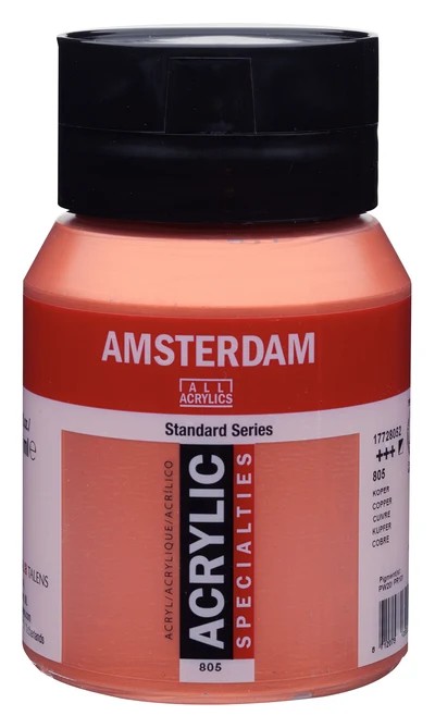 Royal Talens Amsterdam Standard akrylová barva 805 Měděná (Copper) 500 ml