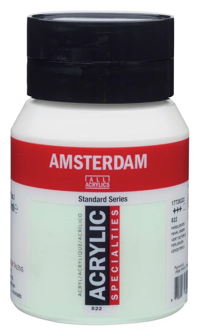 Royal Talens Amsterdam Standard akrylová barva 822 Perleťová zelená (Pearl Green) 500 ml