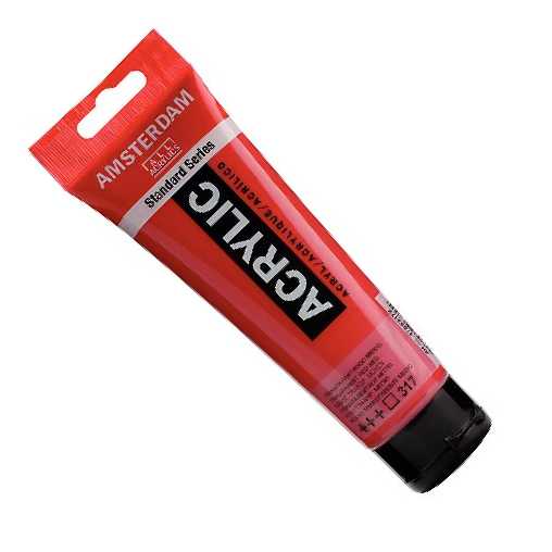  Akrylová barva Amsterdam Standard 317 Červená střední transparent. (Transparent Red Medium) 120 ml