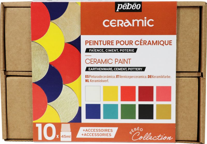 Sada barev na keramiku Ceramic 10x45ml Pebeo