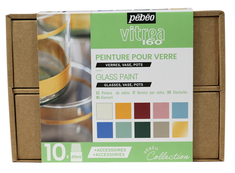 Sada vypalovacích barev na sklo Vitrea 160 č.2 10x45ml Pebeo