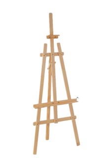 Jednoduchý lehký ateliérový malířský stojan 180cm přírodní