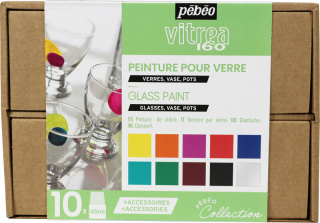 Sada vypalovacích barev na sklo Vitrea 160 č.1 10x45ml Pebeo